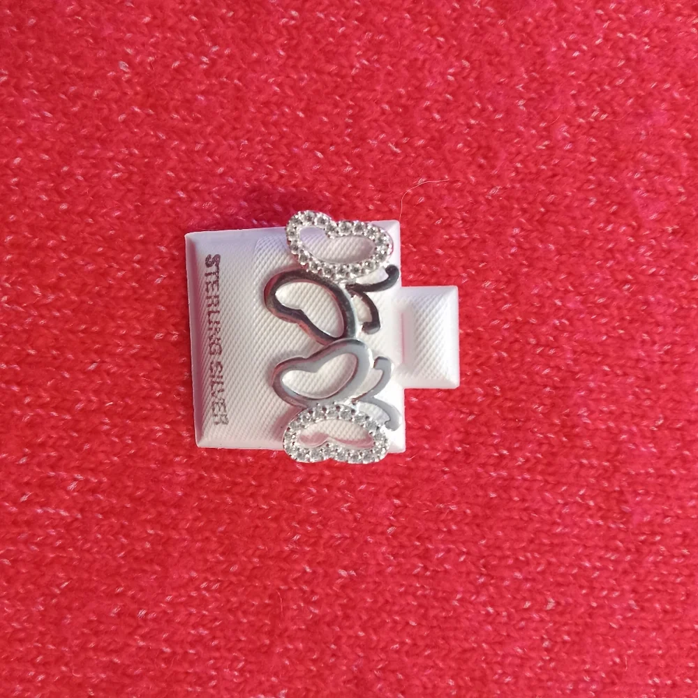 925 Sterling‎ Silver Lovely Adorable Butterfly CZ Stud Earrings Women Girl